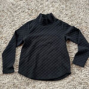 J. Crew Black Quilted Mock Neck